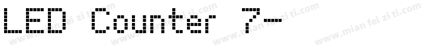 LED Counter 7字体转换